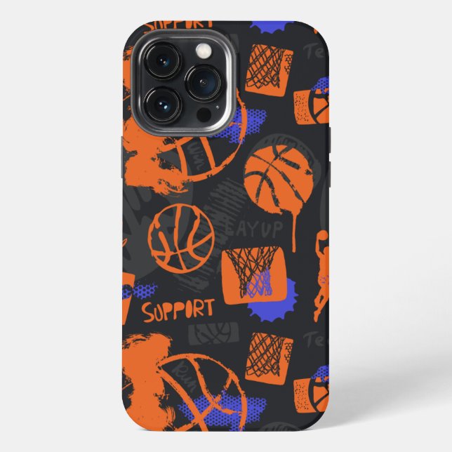 Coque iPhone Motif de basketball (Verso)