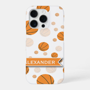 Coque iPhone 16 Pro Motif de basketball personnalisé