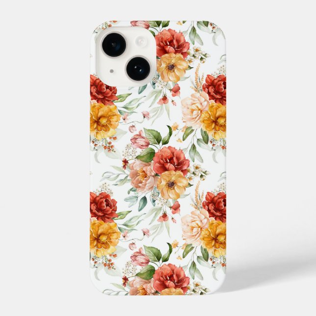 Coque iPhone Motif de bouquet de fleurs Red Peony (Verso)