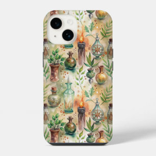 Coque Pour iPhone 14 Motif de bouteilles appothécaires vintages (5)