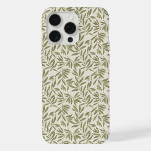 Coque iPhone 15 Pro Max Motif de branche d'olive minimal