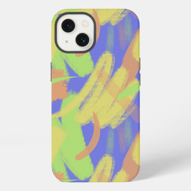 Coque iPhone Motif de brosse rétro (Verso)