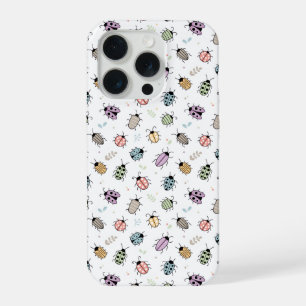 Coque iPhone 15 Pro Motif de bugs colorés mignons