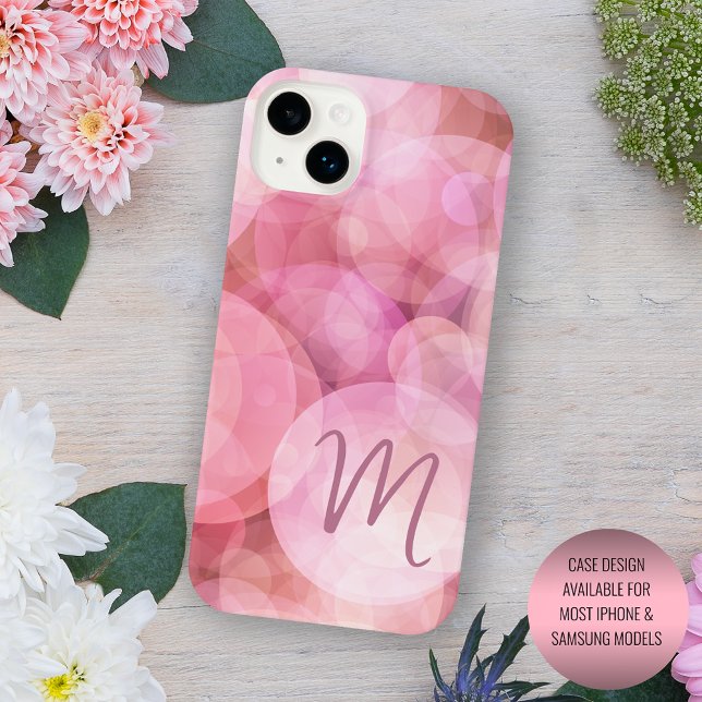 Coque iPhone Motif de bulles rose pâle Rose personnalisé (Créateur téléchargé)