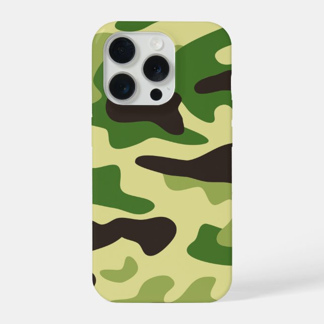 Coque iPhone Motif de camouflage kaki (Verso)