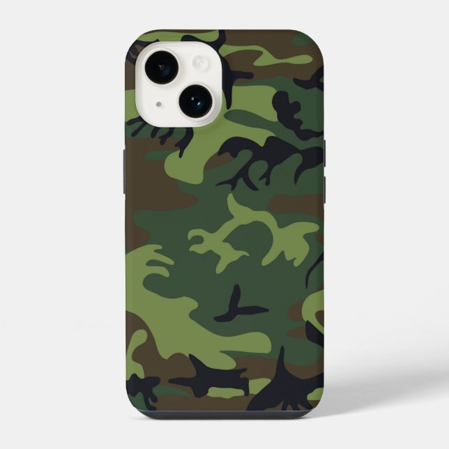 Coque iPhone Motif de camouflage vert (Verso)