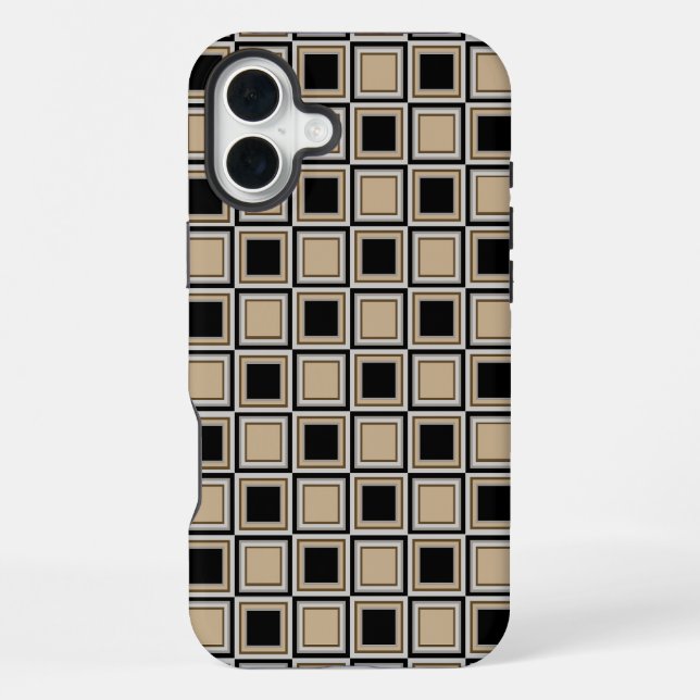 Coque iPhone Motif de carrés (Verso)