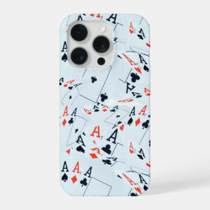Coque iPhone 15 Pro Motif de cartes de poker Quad As,