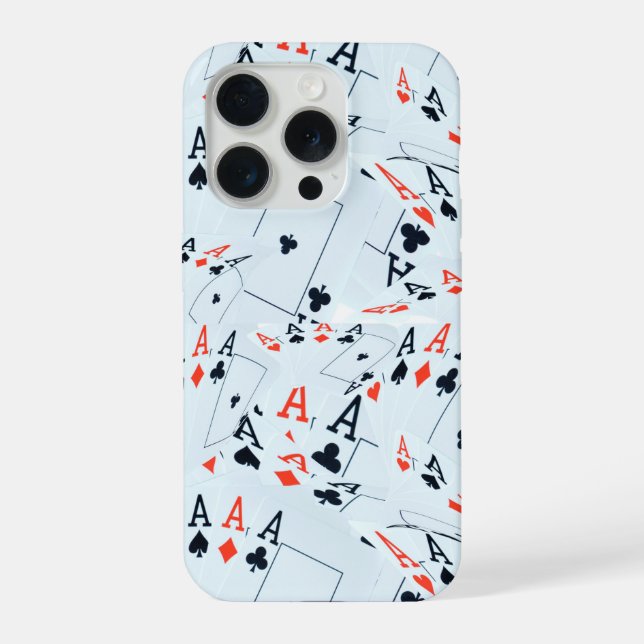 Coque iPhone Motif de cartes de poker Quad As, (Verso)