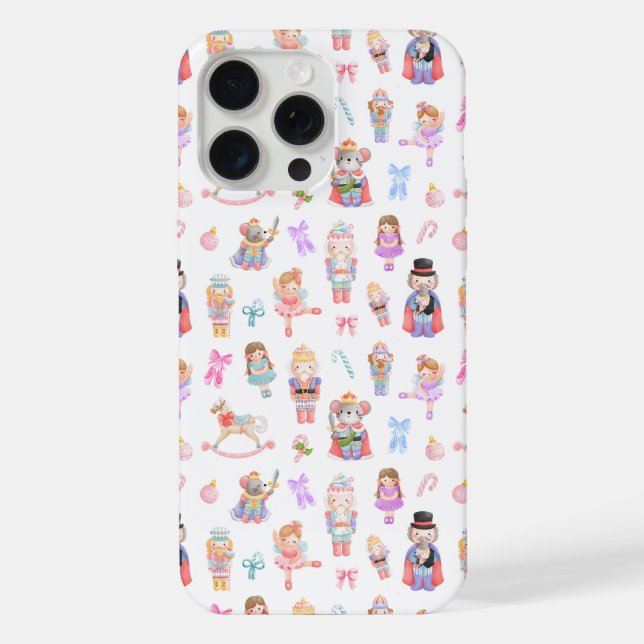 Coque iPhone Motif de casse-noisette pastel (Verso)