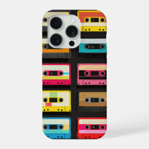 Coque iPhone 15 Pro Motif de cassette rétro – Musique vintage