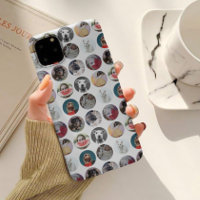 Motif de cercle de photo blanc moderne