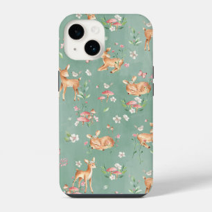 Coque Pour iPhone 14 Motif de cerf à l'aquarelle mignon