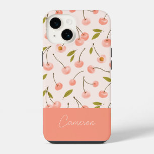 Coque Pour iPhone 14 Motif de cerise à l'aquarelle