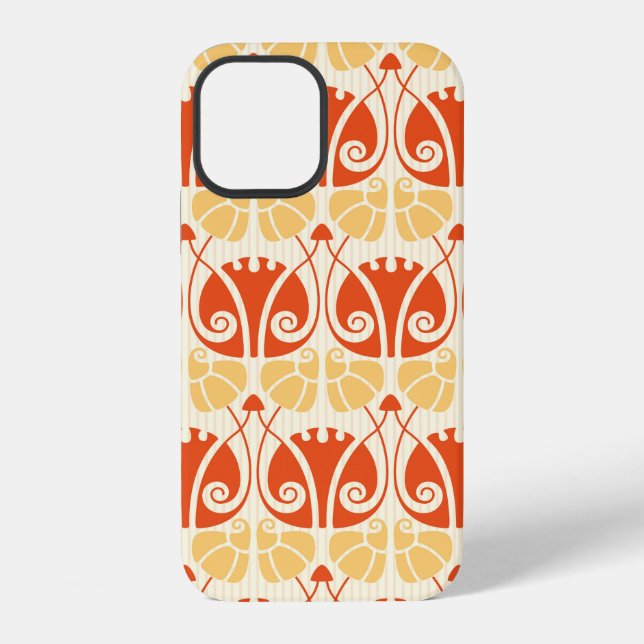 Coque iPhone motif de champignons dans le style moderne (Verso)