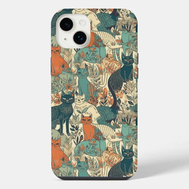 Coque iPhone Motif de chats (Verso)