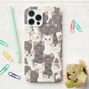 Coque iPhone 12 Pro Max Motif de chats blancs et gris