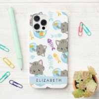 Motif De Chats, Chats Mignons, Chatons, Votre Nom