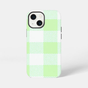 Etui iPhone 13 Mini Motif de chèques En vichy vert clair