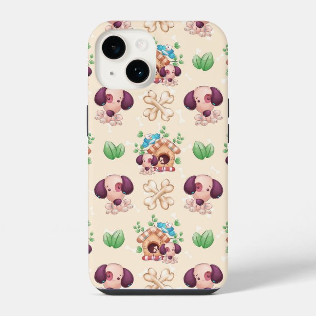 Coque iPhone Motif de chien adorable  (Verso)