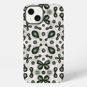Etui iPhone 13 Motif de chimie élégant en noir et blanc