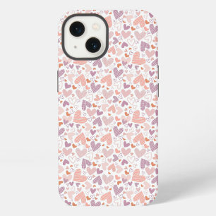 Etui iPhone 13 Motif de cœurs abstraits