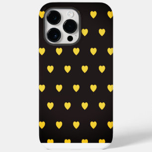 Coque Pour Pour iPhone 14 Pro Max Motif de cœurs jaunes