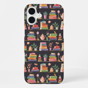 Coque iPhone 16 Plus Motif de coin livresque cosy