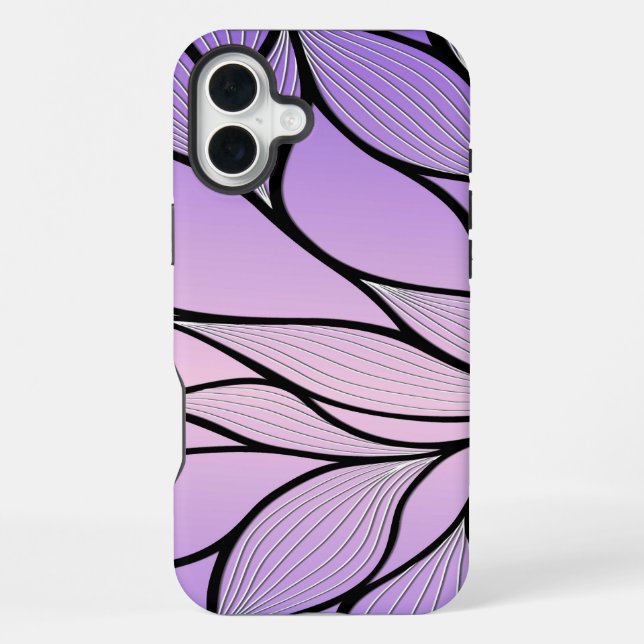 Coque iPhone Motif de congé créatif violet nacré (Verso)