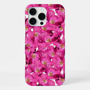 Coque iPhone 16 Pro Max Motif de coquelicots roses violets à profusion