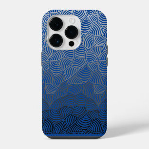 Coque Pour iPhone 14 Plus Motif de coquillage.04.w DBlue BG