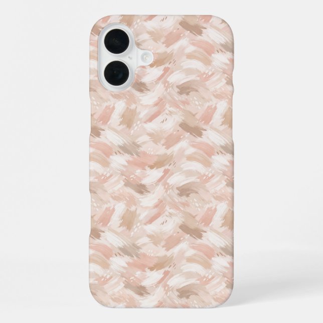 Coque iPhone Motif de coup de pinceau abstrait (Verso)