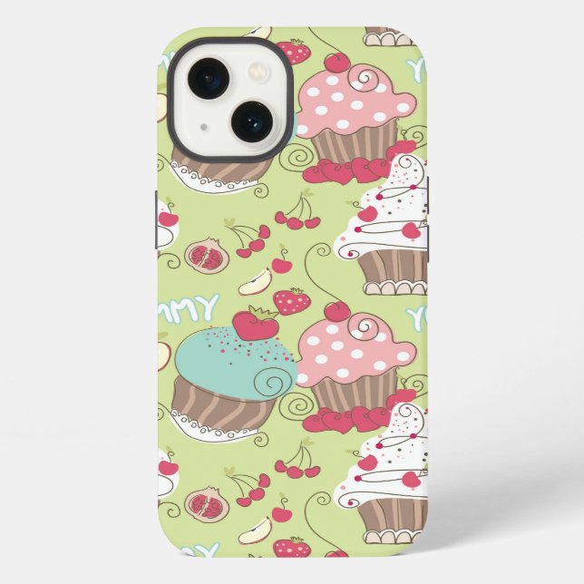 Coque iPhone Motif de cupcake (Verso)