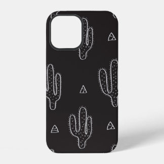 Coque iPhone 12 Motif de dactus dessiné à la main sans couture ave