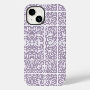 Coque Pour iPhone 14 Motif de défilement Lavender