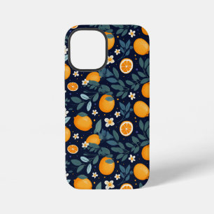 Coque iPhone 12 Mini Motif de délice orange et floral