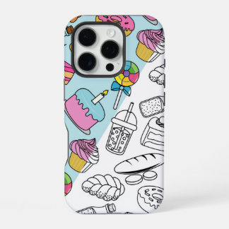 Coque iPhone 16 Pro "Motif de dessert coloré et amusant – Douceurs mig