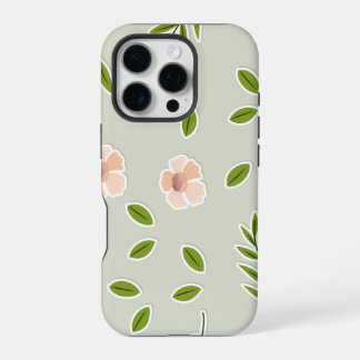 Coque iPhone 16 Pro Motif de dessin animé à élément floral plat sans j