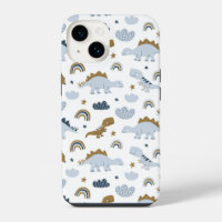 Motif de dinosaure arc-en-ciel mignon