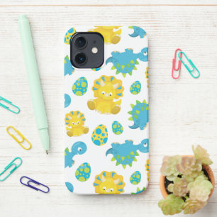 Coque iPhone 12 Motif De Dinosaures, Dinosaures Mignons, Baby Dino