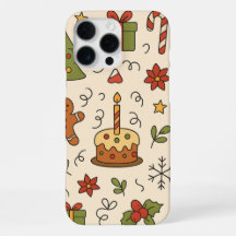 Motif de doodle de Noël joyeux