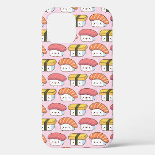 Coque iPhone 12 Motif de doodle de nourriture de sushi japonais Ka