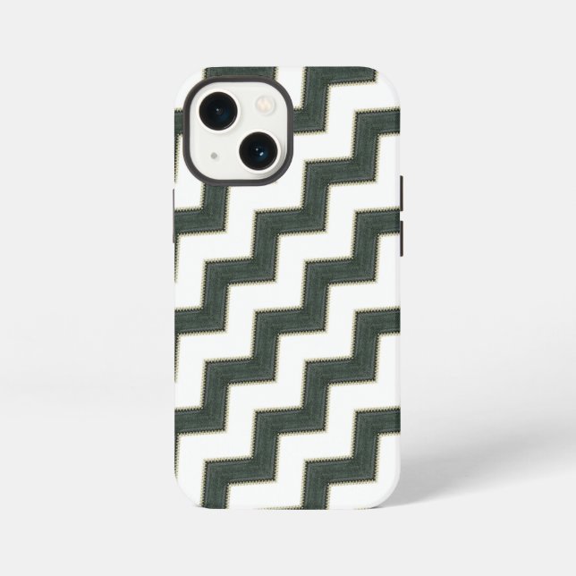 Coque iPhone Motif de fermeture éclair de vêtements (Verso)