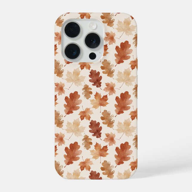 Coque iPhone Motif de feuille d'automne confortable (Verso)