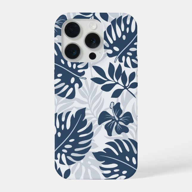 Coque iPhone Motif de feuille moderne (Verso)