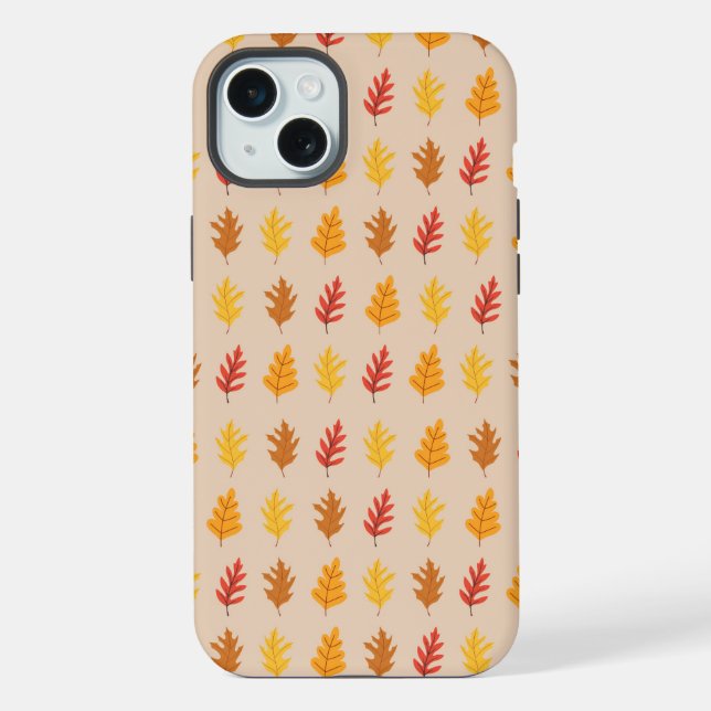 Coque iPhone Motif de feuilles de chêne (Verso)