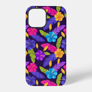 Coque iPhone 12 Pro Motif de feuilles et fleurs tropicales-23857