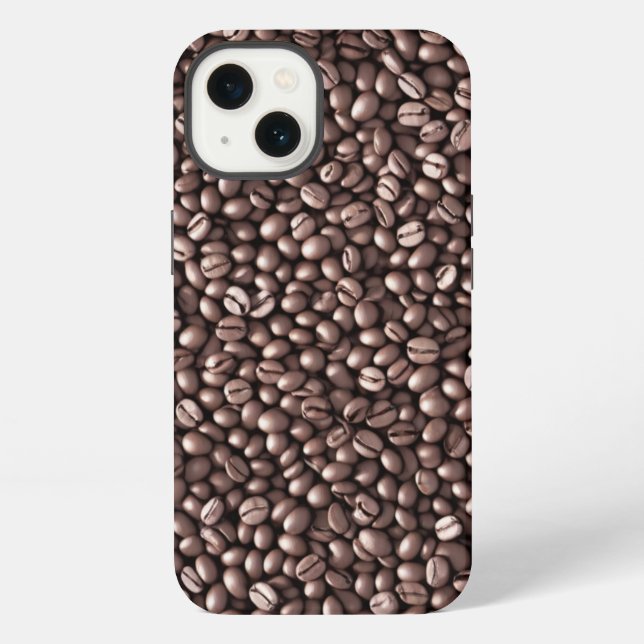 Coque iPhone Motif de fèves de café (Verso)