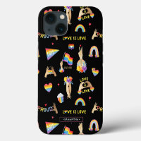 Motif de fierté arc-en-ciel LGBTQ | Monogramme