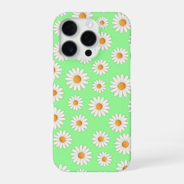 Coque iPhone Motif de fleur de marguerite chic – Conception flo (Verso)